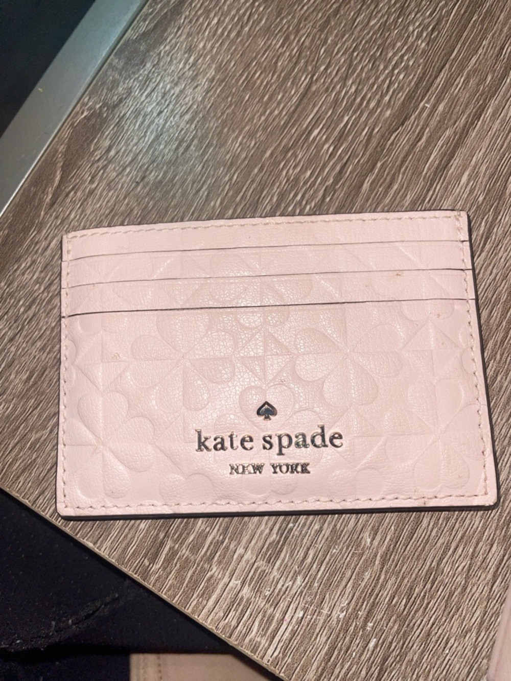 kate spade Pale Pink Embossed Card Holder